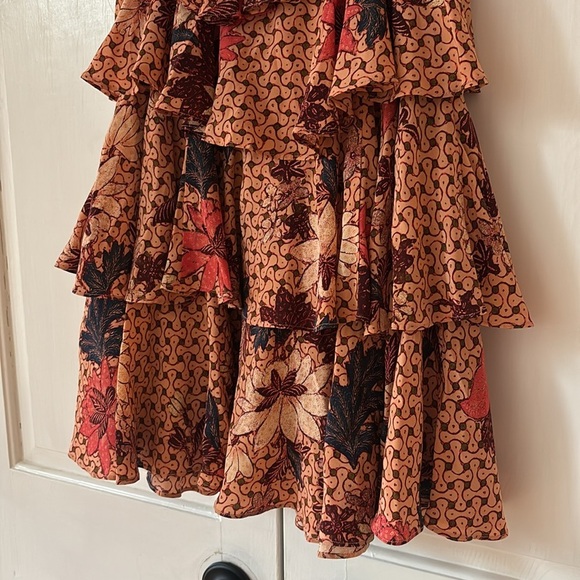 Ulla Johnson Ayla Mini Dress SILK Flutter Floral Tropical Ruffle NEW NWT Size 8 - Picture 14 of 17